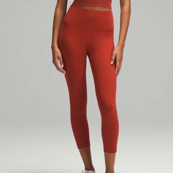 Lululemon Wunder Train High-Rise Crop 23" Terra Orange Size 2 - Picture 2 of 9
